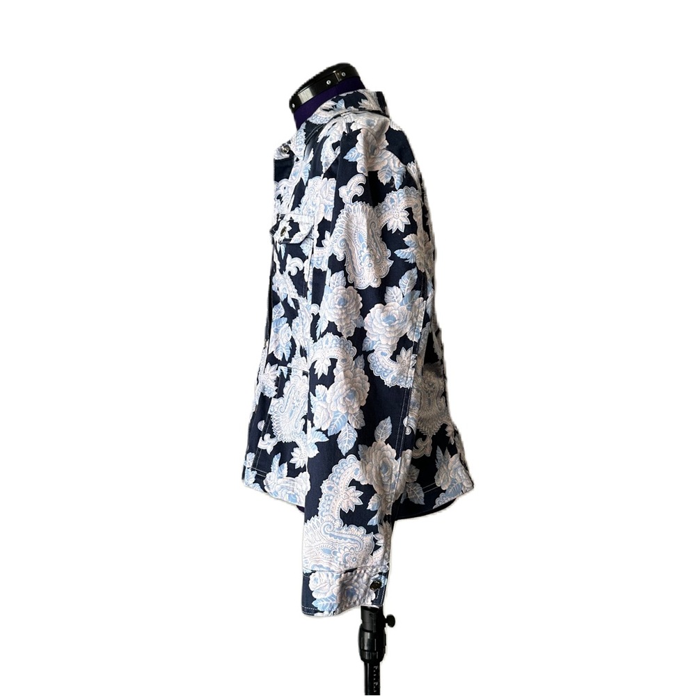 Evan Picone Blue Patterned Jacket - Picture 4 of 16